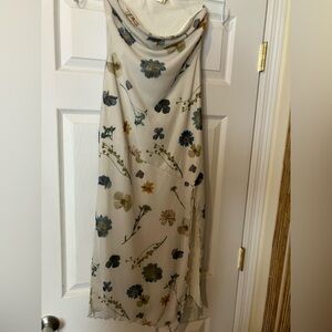 Urban Outfitters Floral Print Dress - Cream and Multicolor